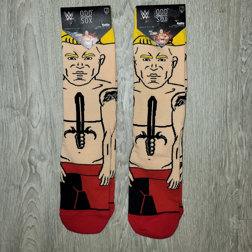 2 Pairs - Odd Sox Brock Lesnar Wrestling Crew Socks New